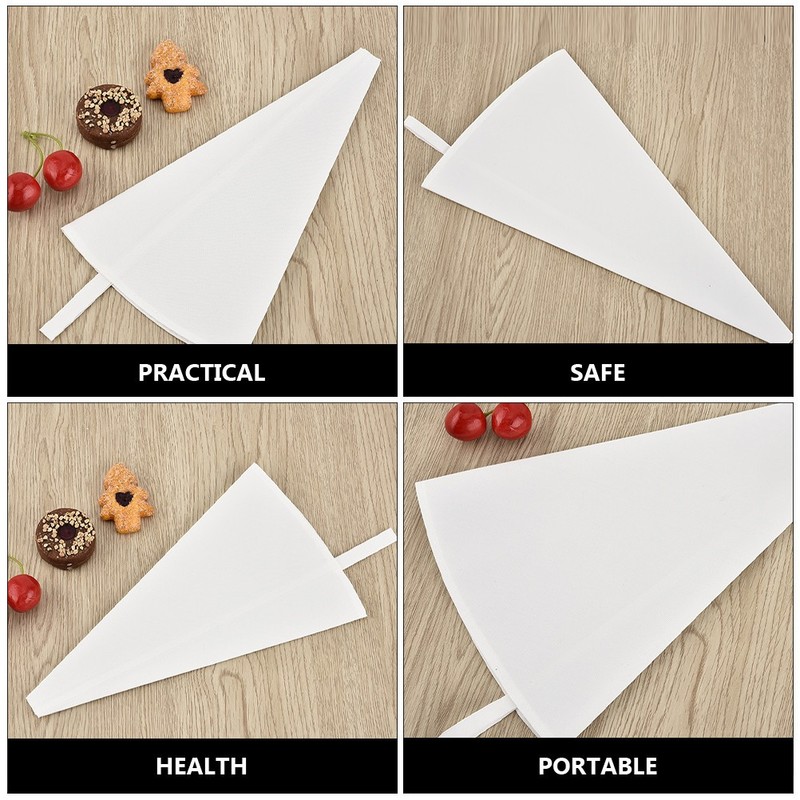 3Pcs White Cotton Canvas Cake Icing Bags Reusable Baking Decoration Tools gallery