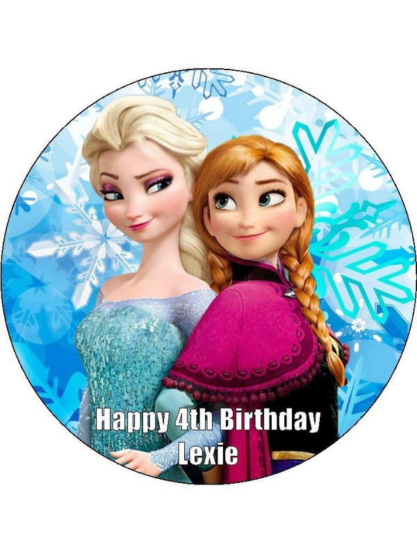 Frozen Cake Toppers –Edible Wafer – Elsa & Anna Birthday Party Decorations