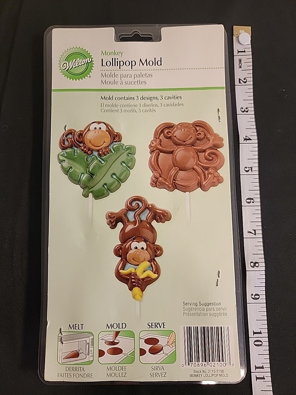 Wilton Monkey Zoo Jungle Birthday Party Animals Lollipop Chocolate Candy Mold