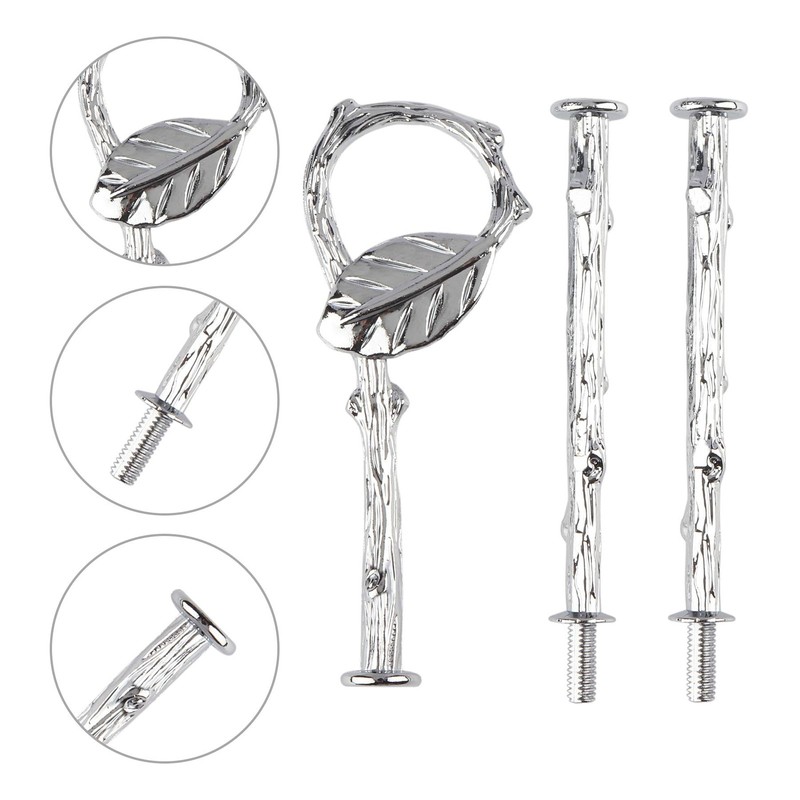 3 Tier 14" Heavy Metal Cake Stand Holder Fruit Plate Stand Fitting Hardware R... gallery