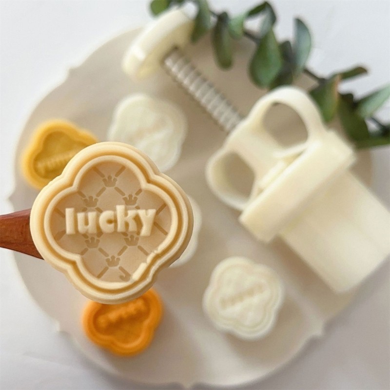 2Set Four-leaf Clover- Moon Cake Mould Suitable for Diy Cookie Mould Accessories gallery