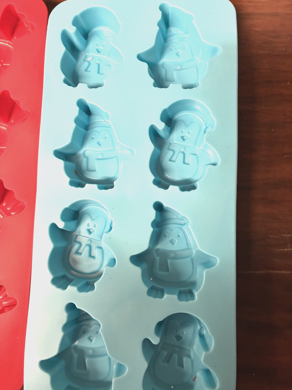 Christmas Silcone Candy Molds Lot of 2 - snowman, penquins, candy canes, candy gallery
