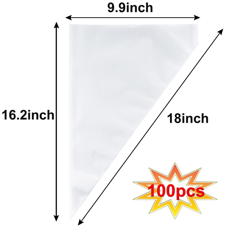Piping Bags, Pastry Bags 18 Inch 100pcs, Disposable Icing Piping Pastry Bags ... gallery