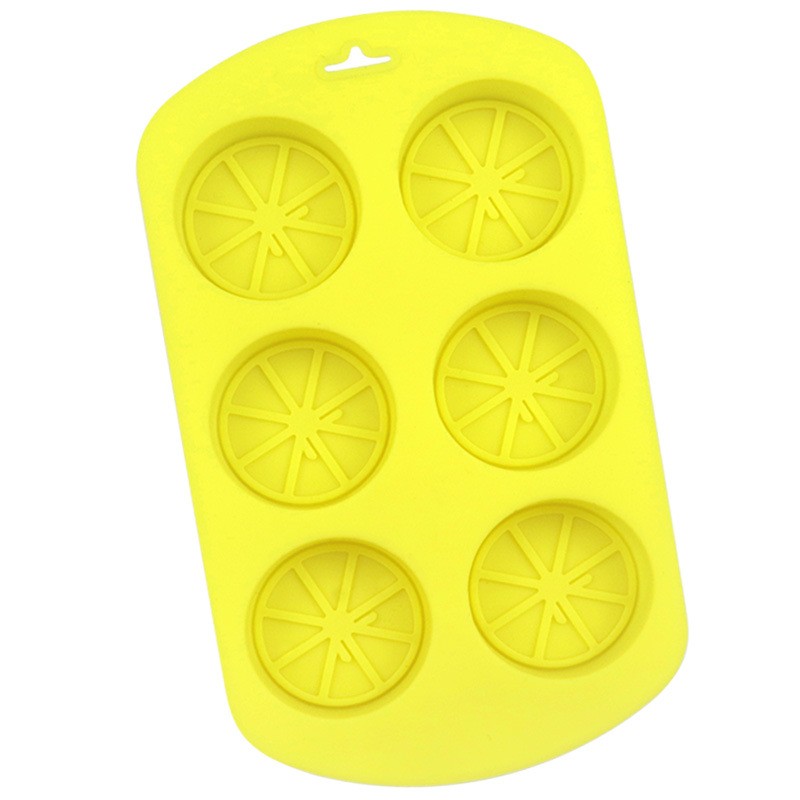 2pcs 6-round lemon silicone cake mold baking tool high temperature resistance gallery