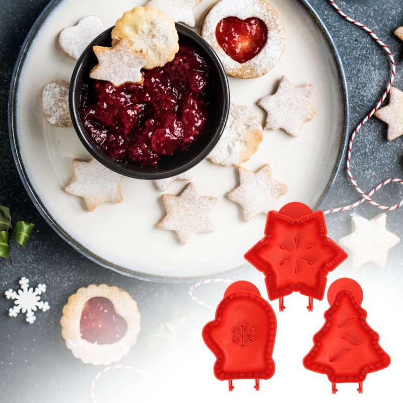 3Pcs Mini Hand Pie Molds - Dough Presser Pocket Pie Molds for Baking - One Press gallery
