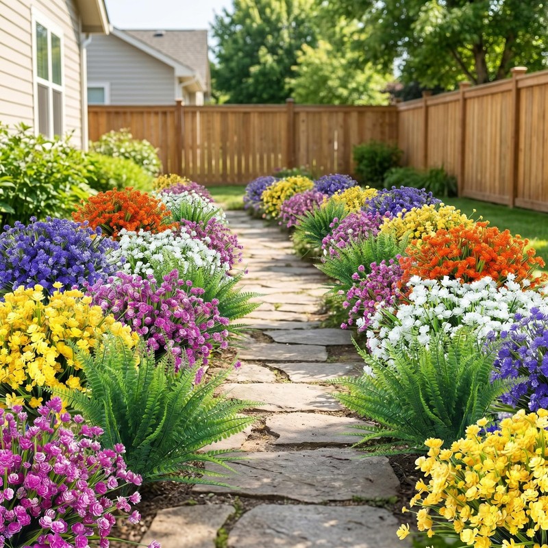 Ouddy Decor 24 Bundles Artificial Flowers for Outdoors 24 Packs, Multi Color gallery