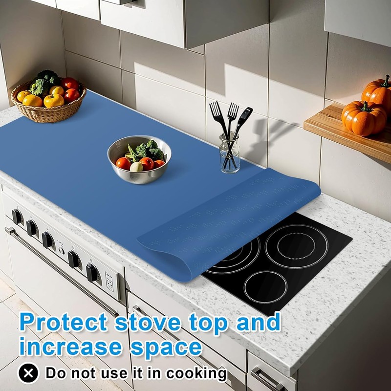 AECHY Silicone Mats for Kitchen Counter 47"L x 23.6"W, Blue gallery