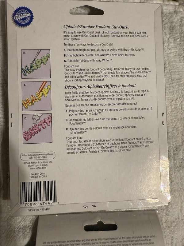 NEW Wilton Baking Decorating Lot - 4 Items Gum Paste Flowers Fondant Cut Outs gallery