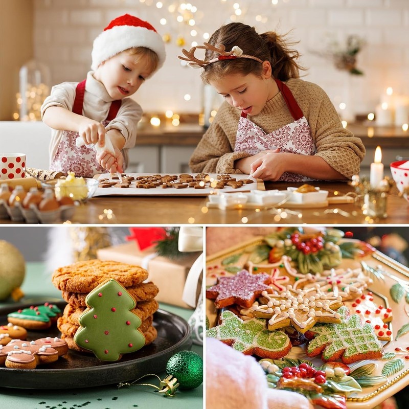Ultimate Holiday Cookie Cutter Set - 7 Pieces in Festive Shapes for Baking Joy gallery