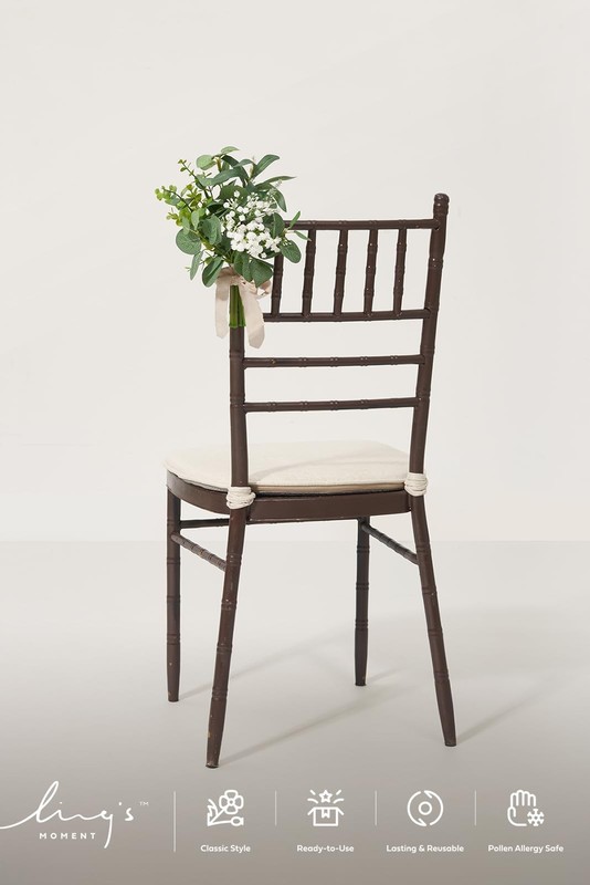Ling'S Moment Lings Moment 8 White Aisle Pew Artificial Flowers Arrangements gallery