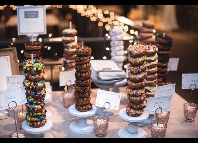 Donut Stands Holder Wedding Party Doughnut Wall Colors Hand Painted Cake Stand gallery