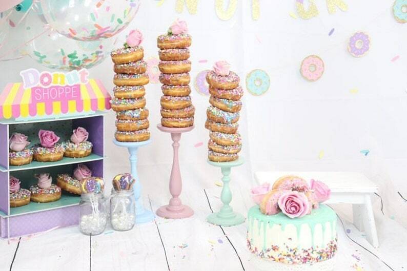 Donut Stands Holder Wedding Party Doughnut Wall Colors Hand Painted Cake Stand gallery