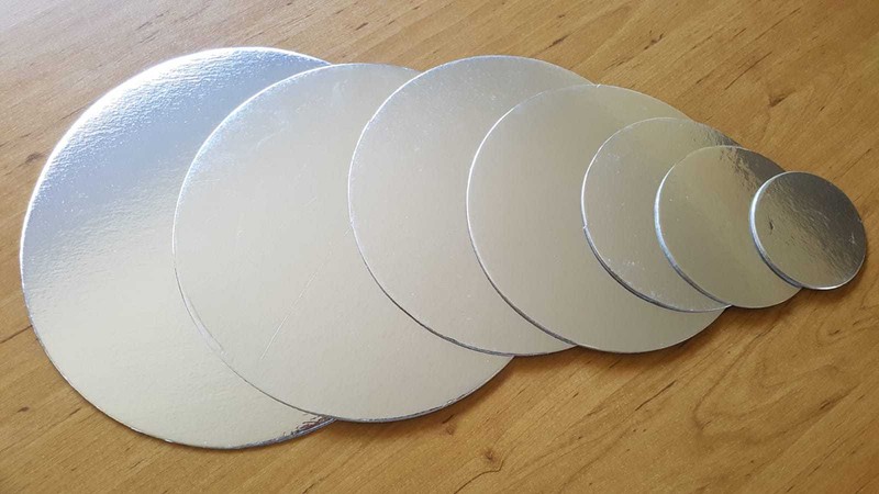4" Inch Cardboard Cake Board Round Silver Thickness 2mm - Premium cakeboards gallery