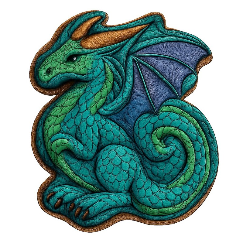 Mystic Dragon Cookie Cutter - 4x3.2" Fantasy Kitchen Baking Tool gallery
