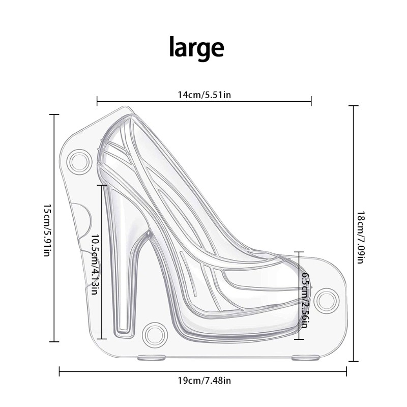 3D Woman High Heel Shoe Chocolate Fondant Cake Mold DIY Pastry Baking Decor gallery