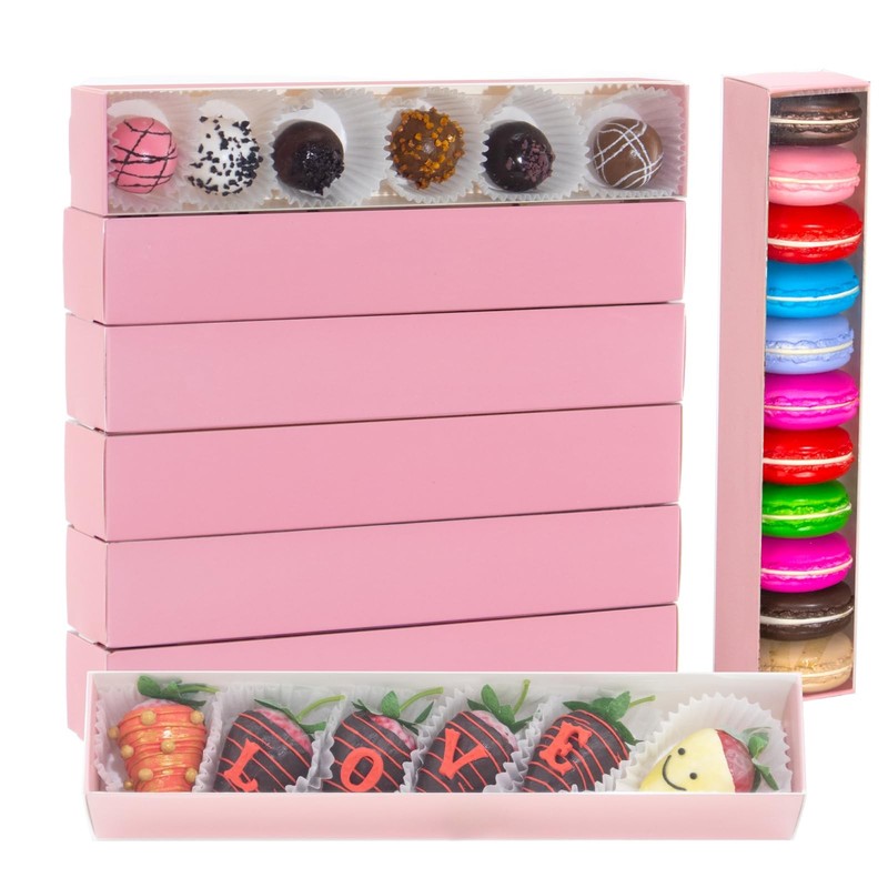 20 Pack 12x2.25x2 Inches Chocolate Covered Strawberries Boxes with Sleeves Wi... gallery