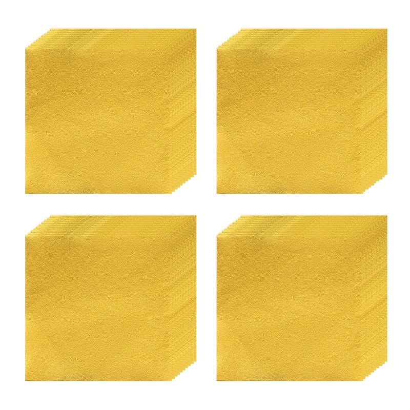 100pcs Candy Foil Wrappers,8 x 8Inch Chocolate Bar Wrappers(Gold,Orange Peel)