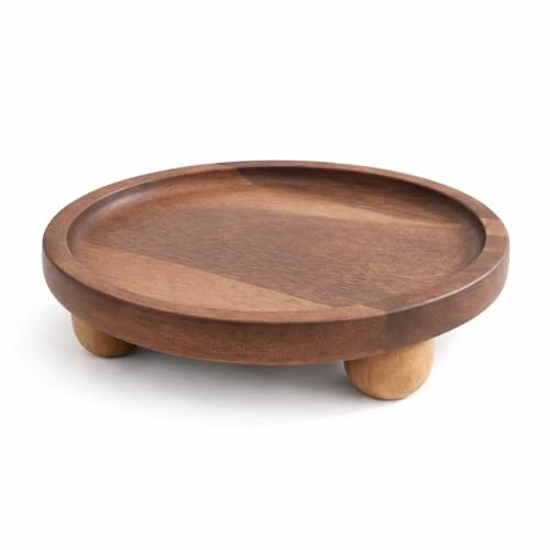 Wooden Riser for Display, 5 Inch Round Wood Riser Pedestal Stand, Small Round