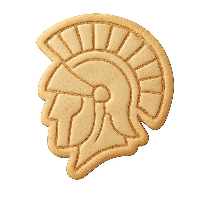 Roman Soldier’s Helmet Cookie Cutter & Stamp, Fondant & Clay Cutter – 3.3×4″