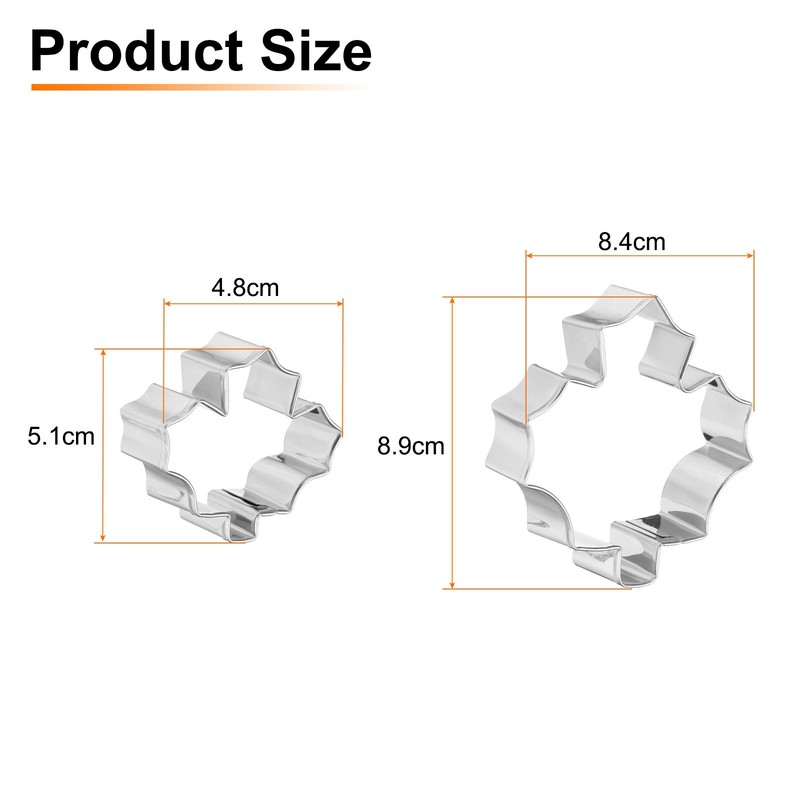 Maple Leaf Cookie Cutter Set Assorted Sizes Stainless Steel Polish gallery
