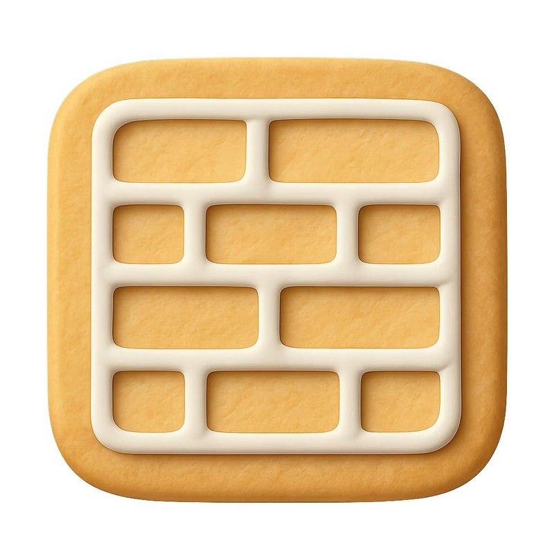 Stack Bond Brick Pattern Cookie Cutter & Stamp, Fondant & Clay - 4x4 gallery