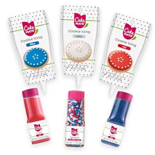 Patriotic Christmas Decorating Kit – Red & Blue Decorating Red, White, Blue