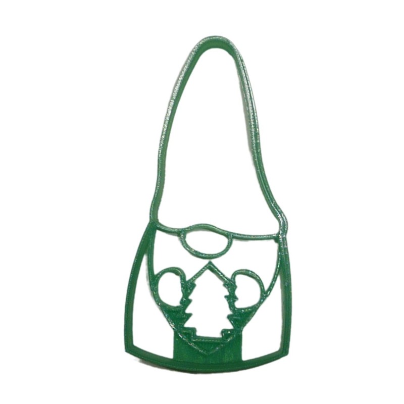 GARDEN GNOME BOY HOLDING CHRISTMAS TREE DETAILED COOKIE CUTTER USA MADE PR4927