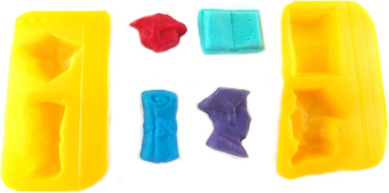 Graduation 4 Cavity Flexible Silicone Molds for Cream Cheese Mints, Chocolate,