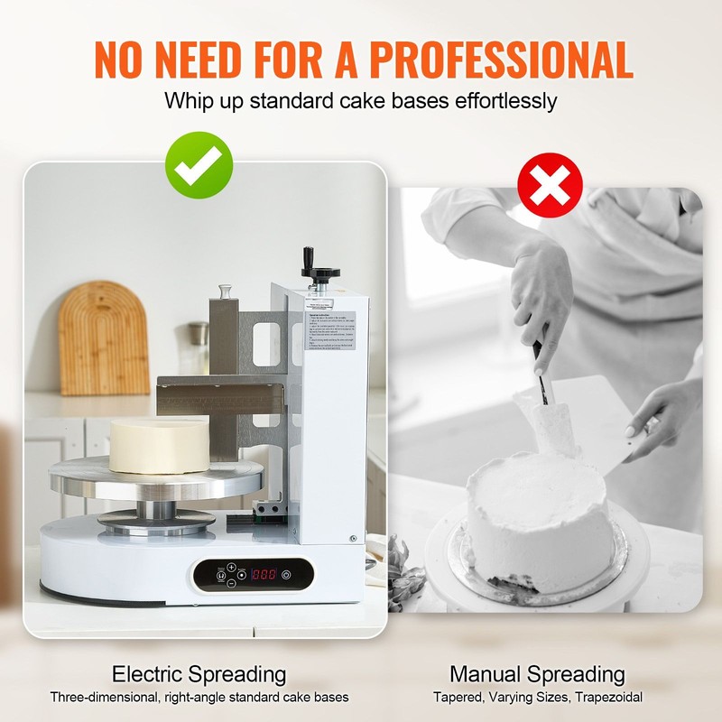 Cake Frosting Machine 4-12in, 25-320RPM, White gallery