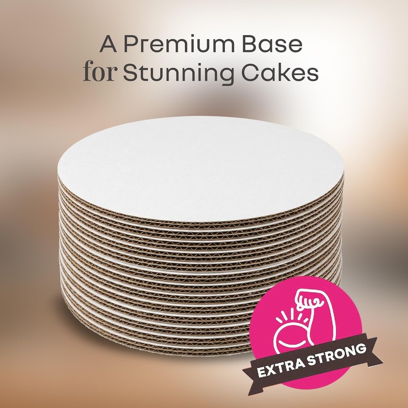 12 inch White Round Coated Cakeboard,Waxed Greaseproof, Disposable Cake Circl... gallery