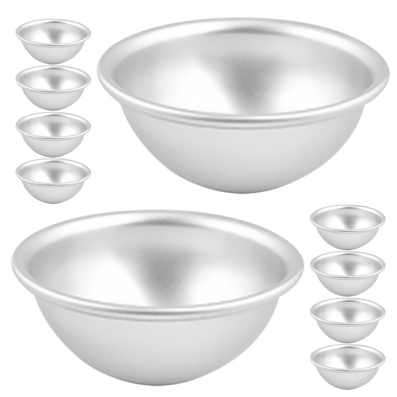 10Pcs Dome Cake Mold Aluminum Nonstick Half Sphere Pan for Mousse Jelly Desserts gallery