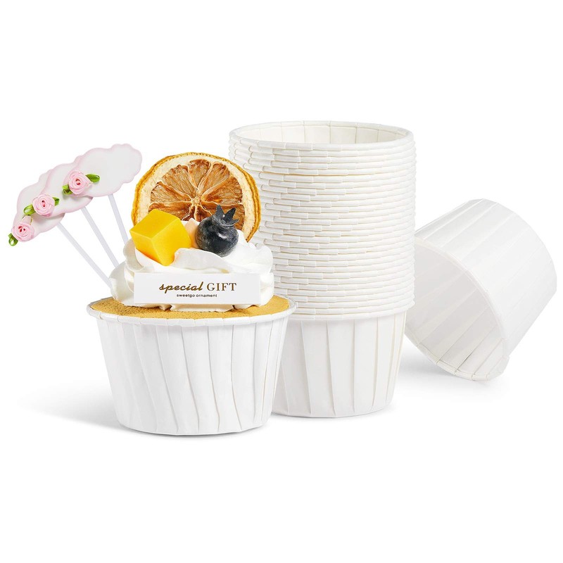 30 PCS White Cupcake Liners Muffin Baking Cups Heavy Duty Oil Proof Wrapper