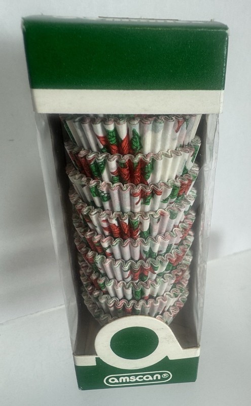 NEW Amscan 200 Petit Four Cases Paper Cups Holiday Theme NOS PLEASE READ gallery