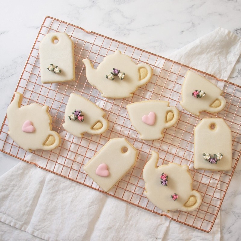 Set of 3 Tea Party cookie cutters (Designs: Teapot, Teacup and Tea Bag), 3 pi... gallery