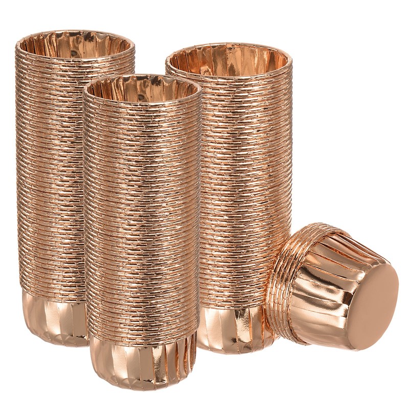 Champagne Gold Cupcake Glasses, 150pcs Aluminum Foil Standard Cupcake Liners