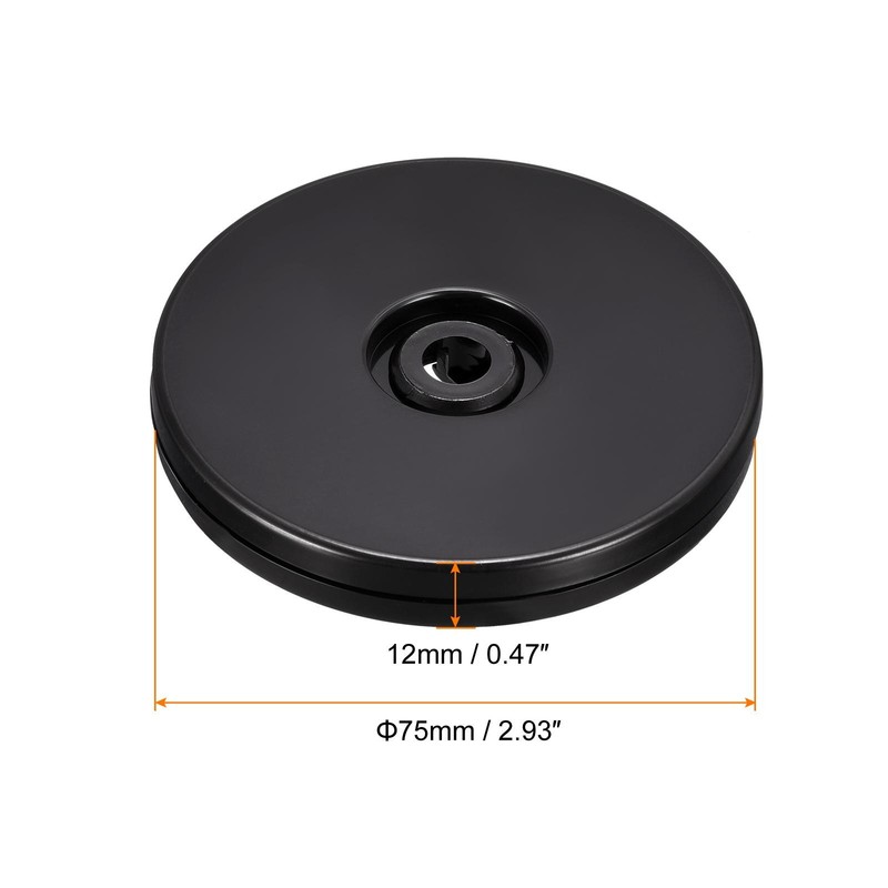 3inch Rotating Swivel Stand with Steel Ball Base Turntable Black 2Pcs gallery