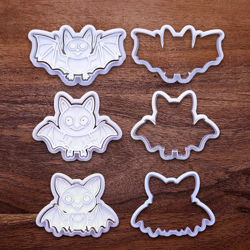 Halloween Bat Cookie Cutter Set: Fondant Clay Craft Fall Trick or Treat Mold gallery
