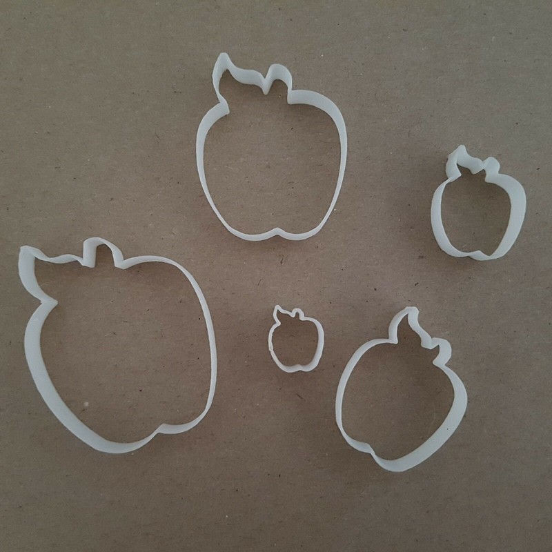 Apple Fondant Cutters - Set Of 5 Fruit Autumn Shape Mini Small Sugarcraft Icing gallery