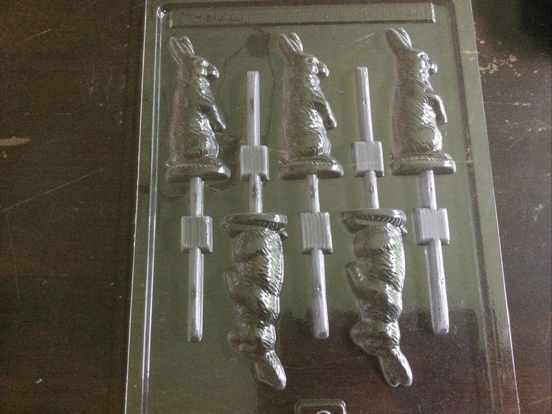 Standing Bunny Lollipop Chocolate & Soap Mold – E33 5 per mold