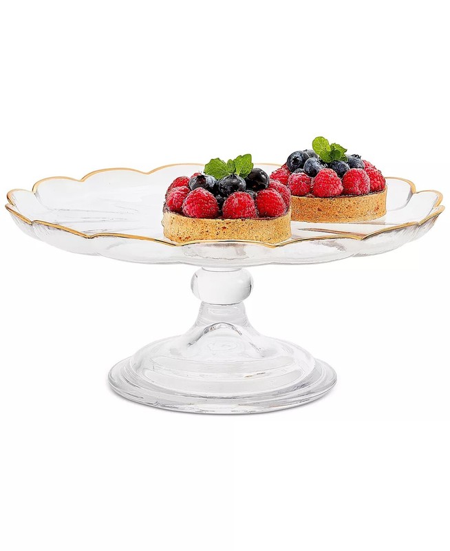 Martha Stewart Gold Rim Cake Stand 12″ NIB!!!!