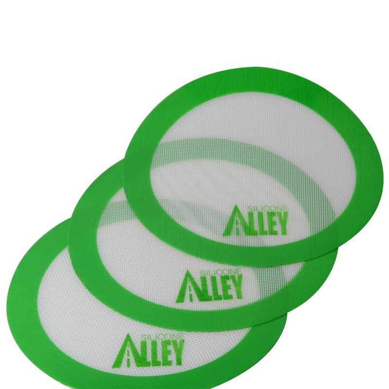 Silicone Alley, 3 Non-stick Mat Pad/Silicone Rolling Baking 9.5 inch, Green gallery