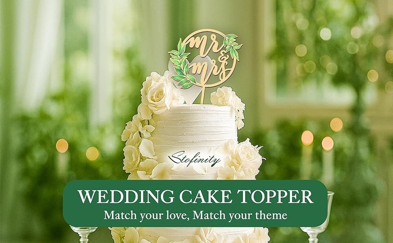 Stofinity Rustic Wedding Cake Toppers Bride And Groom - Boho Mr And Mrs Cake gallery