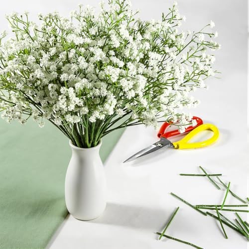 15 PCS Babys Breath Artificial Flowers Fake Babys Breath Flowers 15pcs White gallery