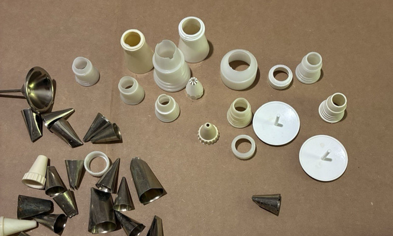 Huge Lot of Cake Decorating Supplies Toppers & MORE Some Vintage gallery