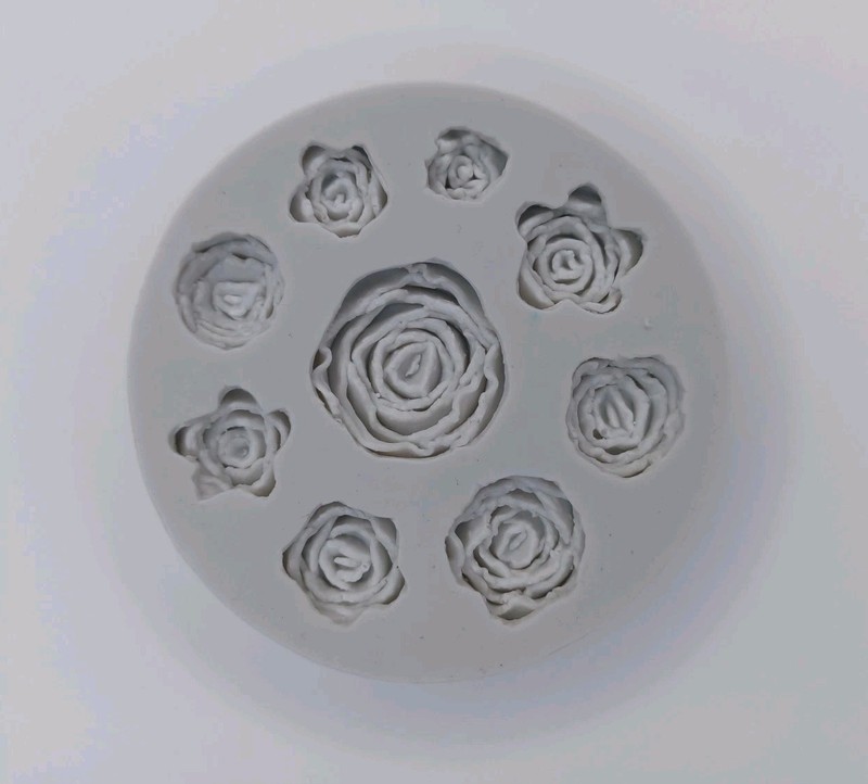 Gray Silicone Roses Fondant Or Chocolate Mold Or Craft Mold