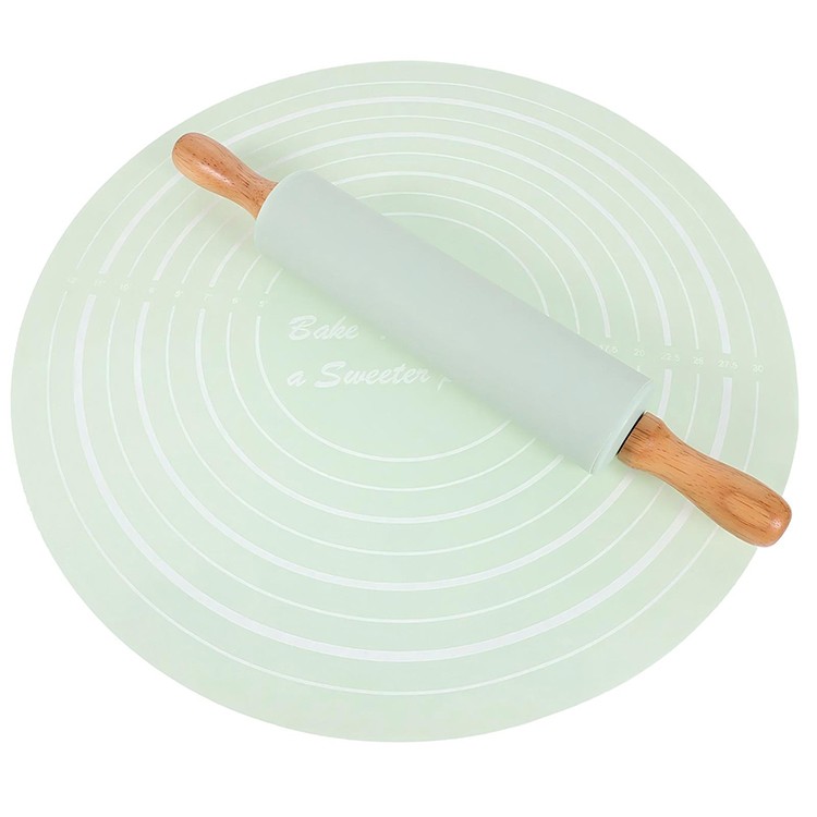 1 Set Thick Silicone Baking Mat Stick Pastry Dough Baking Rolling Mat Non Slip gallery