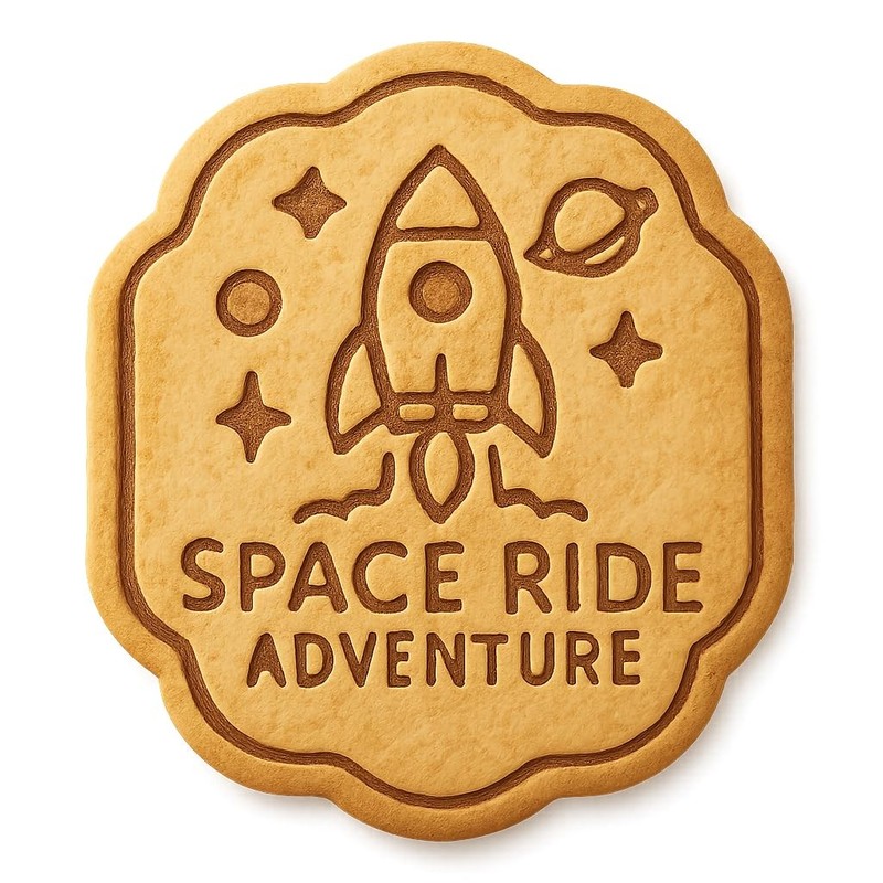 Space Ride Adventure Cookie Cutter & Stamp, Fondant & Clay – 4×4