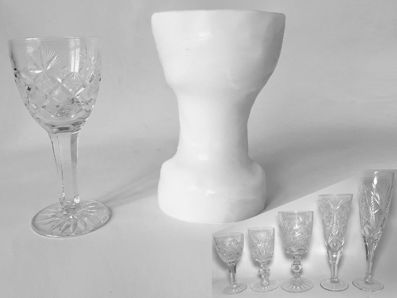 3D wine glass silicone mold mould Isomalt sugar cake decoration topper