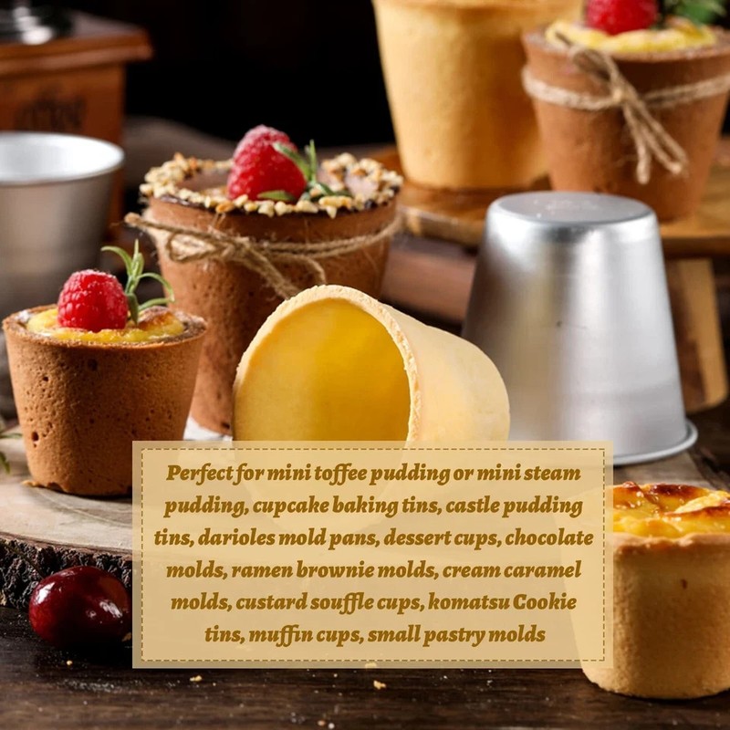 Pudding Moulds 10pcs Aluminum Baking Cups Cupcake Mould Muffin Tin Dariole Mould gallery