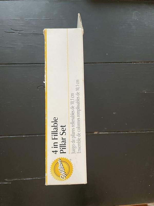 NEW-Wilton Fillable Pillar 4 Piece Set 4in 303-801 Cake Decoration Clear gallery
